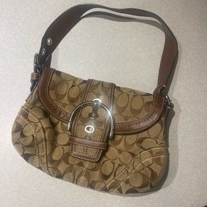 Authentic Coach signature hobo bag purse
